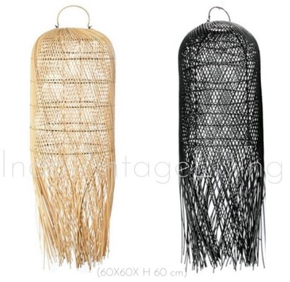 Natural Hanging Lamp, Rattan Lamp, Dining Room Lamp, Living room lamp,  café lamp von Indo Vintage Living