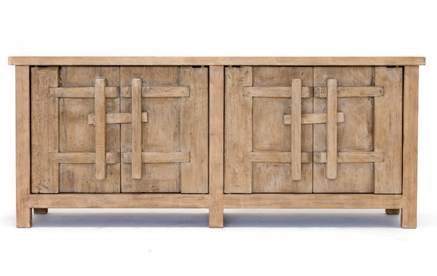 Sideboard 4 Doors, Sideboard, Wabi Sabi, Natural von Indo Vintage Living