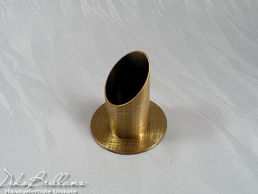 Kerzenständer Megaleuchter Gold Karomuster 4cm von DekoBrillanz