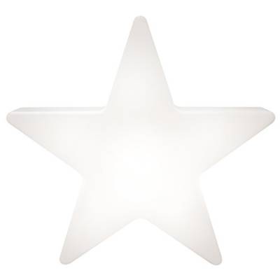 8 seasons design Shining Star Solar LED Weihnachtsstern Ø 80 cm (Weiß), inkl. Solarmodul und LED-Leuchtmittel in warmweiß, Stern beleuchtet, Weihnachts-Deko, Winter-Deko, für außen und innen von 8 seasons
