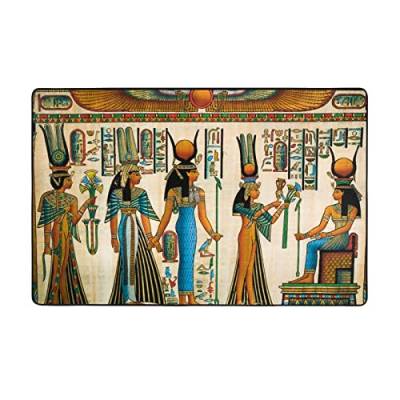 AAPIKA Bedruckter Teppich, Motiv: Frauen im alten Ägypten, 150 x 100 cm, Flanell, rutschfest, weich, langlebig und vielseitig von AAPIKA
