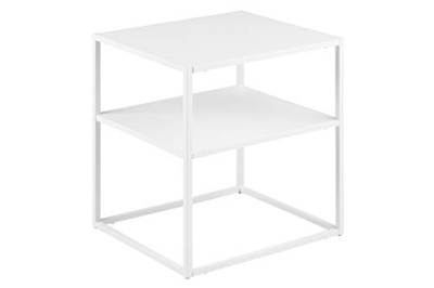 AC Design Furniture Nino Nachttisch mit Ablage, B: 45 x H: 50,5 x T: 40 cm, Weiß, Metall, 1 Stk von AC Design Furniture