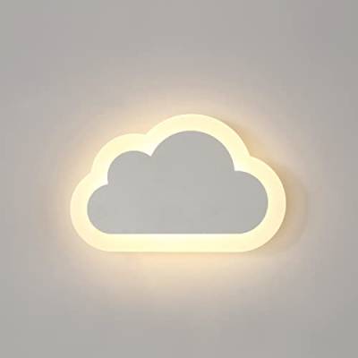 ACMHNC Wandleuchte Kinder Wolke, Wolkenform Kinderzimmer Wandlampe Für Jungen Mädchen Schlafzimmer, 10W Warmweiß Regenbogen Nachtlicht Wandbeleuchtung Innen von ACMHNC