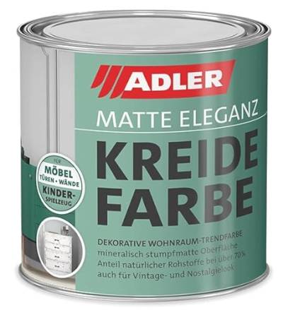 ADLER Kreidefarbe AS 02/2 Silberdistel 750ml Grau | Möbel, matt, shabby chic von ADLER