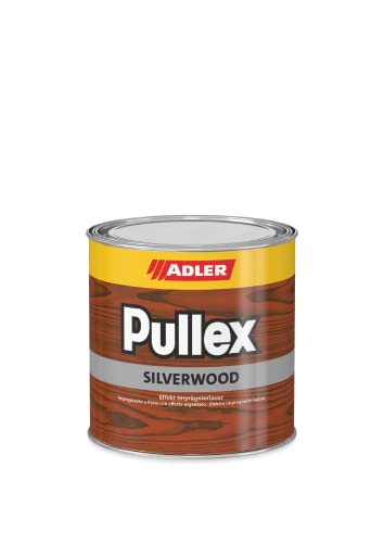 ADLER Pullex Silverwood - Effekt Imprägnierlasur & Holz Grundierung - Farbige Holzlasur Außen als effektiver Wetterschutz mit speziellen Metalleffektcharakter - Holzschutzlasur Farbe: farblos 750 ml von ADLER