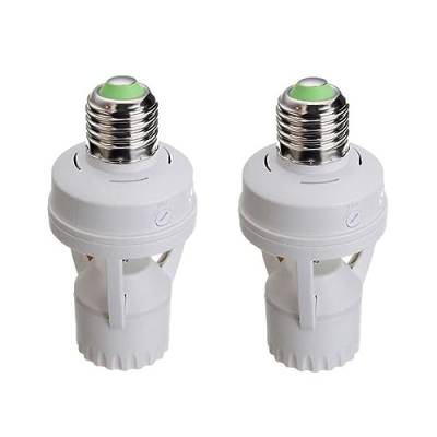 AIDIRui 2PS E27 Motion Sensor Light Switch 100-240V Bewegungsmelder Lampenfassung mit Lichtsteuerung Smart Switch Glühbirnensockel Einfach zu Bedienen von AIDIRui