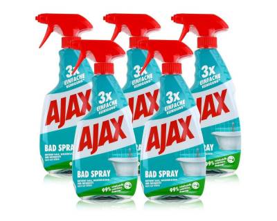 AJAX Ajax Bad Spray Badreiniger 500ml - Entfernt Kalk & Seifenreste (5er Pa Badreiniger von AJAX