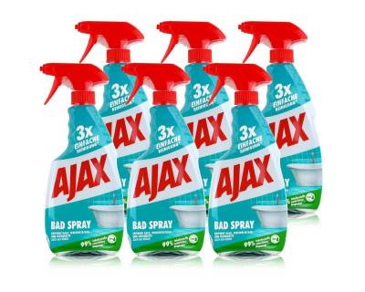 AJAX Ajax Bad Spray Badreiniger 500ml - Entfernt Kalk & Seifenreste (6er Pa Badreiniger von AJAX
