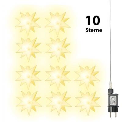 Amare LED-Sternenlichterkette 10-flammig Weiß Ø 12 cm von AMARE