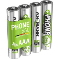 Akku aaa Micro 550 mAh 1,2V NiMH, 4 Stück, wiederaufladbar mit maxE - Ansmann von Ansmann