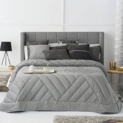 Antilo – Bettdecke für Zwei Betten, 135 cm, Grau von ANTILO TEXTIL