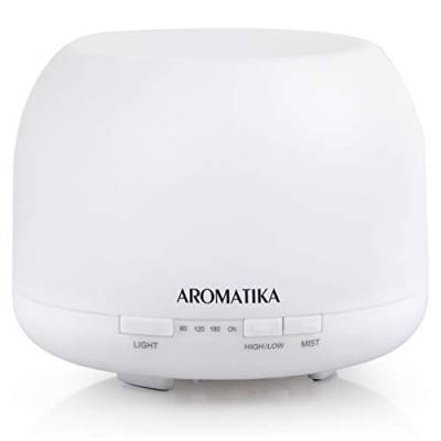 Luftbefeuchter für Ätherische Öle 500ml für Aromatherapy - Led - Ultraschall zur Luftbefeuchtung und Aromatisieren - Aroma Diffuser für Raum - Zuhause - Büro - Aromalampe elektrisch von AROMATIKA trust the power of nature