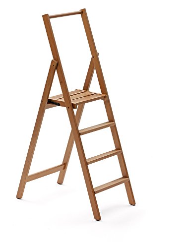 ARREDAMENTI ITALIA 4-Stufen Leiter Kimora, Holz - zusammenklappbar - 4 Stufen -Farbe: Kirsche Holz AR-It il Cuore del Legno“ von Arredamenti Italia