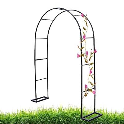 ARtsim Rosenbogen Gartenbogen Hochzeit Torbogen breit 1.2m 1.4m 1.8m 2m 2.4m 1.6m Tiefe 40cm (Color : Schwarz, Size : 180cm x 220cm) von ARtsim