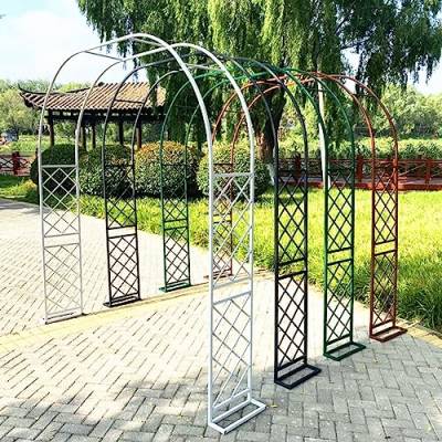 ARtsim Rosenbogen Schwarz/Weiss Gartenbogen Rankhilfe Torbogen Metall Stabil Rosenspalier groß Bogen für Kletterpflanzen 140 180 240 260 280 370cm (Color : Weiß, Size : 280cm x 250cm) von ARtsim