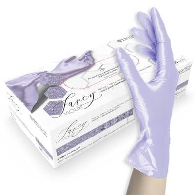 ASKON Unigloves Nitrilhandschuhe Unigloves FANCY Violet - glänzend violet - Einweghandschuhe unsteril, latexfrei, puderfrei - Lebensmittelecht • Schutz vor Viren, Pilzen und Bakterien (XS (5-6)) von ASKON