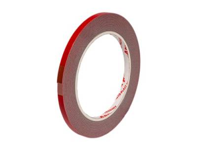 AUTO-PLAST PRODUKT APP Acryl Tape Doppelseitiges Klebeband Extra Stark | Doppelseitiges Wasserdichtes Montageband | Rot | 5m Länge, 6mm Breite von AUTO-PLAST PRODUKT