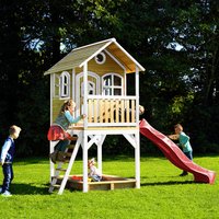 AXI Kinderspielhaus »Sarah«, BxHxT: 370 x 291 x 191 cm, Holz, braun/weiß/rot von AXI