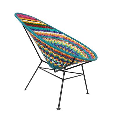 Acapulco Design - Oaxaca Chair - mexicofarben/Sitzfläche PVC/Gestell Stahl pulverbeschichtet/BxHxD 70x90x95cm von Acapulco Design