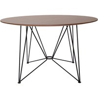 Acapulco Design - The Ring Table, H 74 x Ø 120 cm, Nussbaum Furnier / schwarz von Acapulco Design