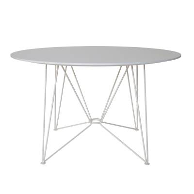 Acapulco Design - The Ring Table Esstisch HPL Ø120cm - weiß/Tischplatte HPL/Gestell Stahl pulverbeschichtet/HxØ 74x120cm von Acapulco Design