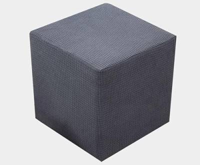 Hockerbezug Rund/Quadratisch40x40/45x45 Ottoman Cover Ottomane Schonbezug Hocker Hussen Für Fußhocker Stretch Ottomane Abdeckung Hocker Waschbar Protector Hockerabdeckung von Acdler