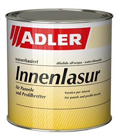 Innenlasur 750ml Nuss wohngesunde Holzlasur für innen Wohnraumlasur Wasserbasis von ADLER