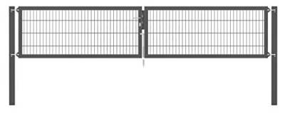 Alberts GAH 637224 Doppeltor Flexo Plus mit Zubehör wahlweise in verschiedenen Farben | anthrazit | Breite 400 cm | Höhe 80 cm von Alberts