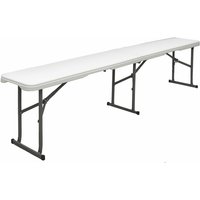 Kunststoff Bierbank - Klappbar 182x27x43 - Sitzbank - Gartenbank Camping Bank - weiss von Amanka