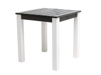 Ambientehome 90471 Gartentisch Esstisch Holztisch Massivholz Stranda weiss/taupe 67 x 67 x 72,5 cm von Ambientehome