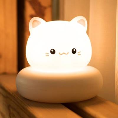 Annmore Stilllicht Baby Dimmbares Nachtlicht Kinder Tragbar Katze Nachttischlampe Mädchen Geschenk von Annmore