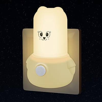 Annmore Stilllicht Baby Erstausstattung Neugeborene Steckdosen Nachtlicht Hund mit Schalter Deko Kinderzimmer Geschenk Zur Geburt Mädchen von Annmore