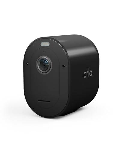 Arlo Pro 5 Überwachungskamera Aussen WLAN, 2K+ HDR Video, Kabellos, Verbesserte Farbnachtsicht, 160° Blickwinkel, Spotlight, 2-Wege Audio, Alarm Sirene + Arlo Secure Testzeitraum, Schwarz von Arlo