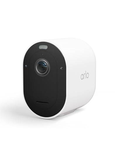 Arlo Pro 5 Überwachungskamera Aussen WLAN, 2K+ HDR Video, Kabellos, Verbesserte Farbnachtsicht, 160° Blickwinkel, Spotlight, 2-Wege Audio, Alarm Sirene + Arlo Secure Testzeitraum, Weiß von Arlo