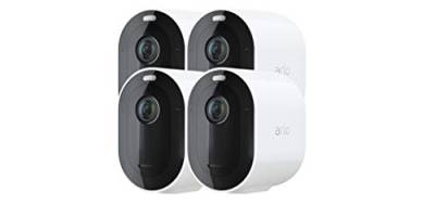 Arlo Pro 4 2K IP Überwachungskamera Aussen 4er Set | Qualitätsprodukt | Kabellos | Licht | Farb-Nachtsicht | Bewegungsmelder | Sirene | Kein Hub Benötigt | mit Arlo Secure Testzeitraum von Arlo