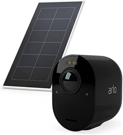 Arlo Ultra2 Zusatz Überwachungskamera aussen und GRATIS Solarpanel - schwarz, Testzeitraum für Arlo Secure Plan von Arlo
