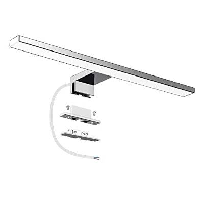 Azhien LED Spiegelleuchte Badezimmer 10W 820LM 40cm Kaltweiß 6500K, 3in1 Montage IP44 230V Wandleuchte Spiegellampe 400mm,Kein Flimmern Badezimmerschrank Spiegelleuchten von Azhien