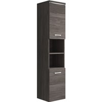 Badezimmer Schrank Paso 160cm Grau Eiche – Regal Schrank Hochschrank Schrank Möbel Badschrank - Grau eiche von BADPLAATS