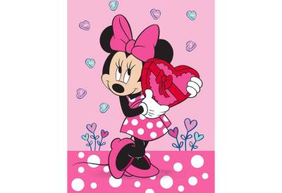 Kinderteppich Minnie Mouse Herz Spiel-Teppich 100x133, BERONAGE, rechteckig, Höhe: 10 mm, rutschfest von BERONAGE