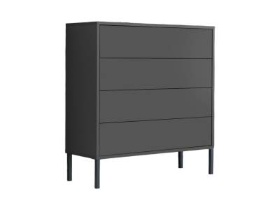 BMG Möbel Kommode Mailand 3 (Schubladenkommode Sideboard Kommode Anrichte, mit hochwertigen Metallfüßen), Push-to-Open-Funktion von BMG Möbel