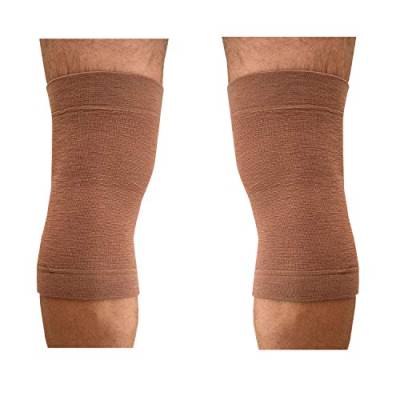 BODYPERFECT 2 Knieschoner Wolle Elastische Band Wärme für die Knie Schmerzlinderung Traumata MEDIUM von BODYPERFECT