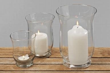 Vase/Windlicht H15 D11cm klar Glas von BOLTZE GRUPPE GmbH