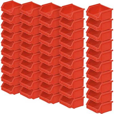 50x Sichtbox"CLASSIC“ FB 6, LxBxH 95/65x100x50 mm, Inhalt 0,3 Liter, rot von BRB