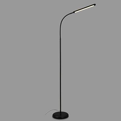 BRILONER – LED Stehlampe dimmbar als Deko im Wohnzimmer und Leselampe, Schwenkbare LED Lampe, Wohnzimmerlampe, Touch, Indirekte Beleuchtung, Schwarz von BRILONER