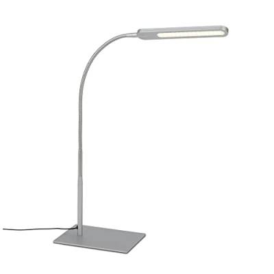 BRILONER - LED Schreibtischlampe mit Touch, in Stufen dimmbar, einstellbar in warmweiß und kaltweiß, Tischlampe, Lampe, Nachttischlampe, Tischleuchte, Deko, Bürolampe, 23x95 cm, Silberfarbig von BRILONER