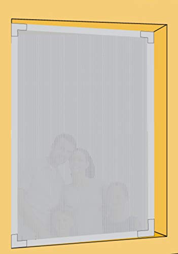 BR Festes Moskitonetz für Fenster, 1,5 x 1,5 cm, Weiß von BURCASA