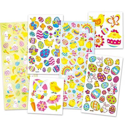 Baker Ross Vorteilspackung Aufkleber zu Ostern - Osterhase Osterei Küken - Sticker Set für Kinder (1Stück) von Baker Ross