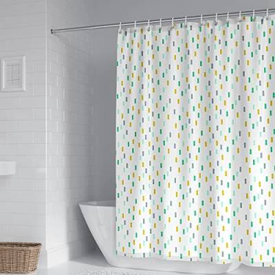Banemi Duschvorhang 90X180, Duschvorhang Textil Waschbar Mehrfarbiges Streifenmuster Stilvoller Duschvorhang von Banemi