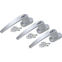 Basi - Fenstergriff - set - 3x fg 504 - abschließbar - Gleichschließend - Alu Silber - 3x7554-0000 von Basi