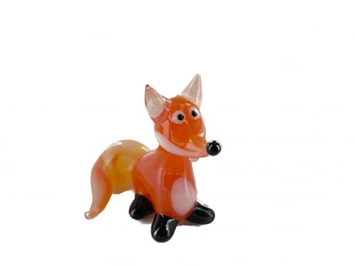Bastick Fuchs Mini Rot Orange - Miniatur Figur aus Glas - Deko Setzkasten Vitrine von Bastick